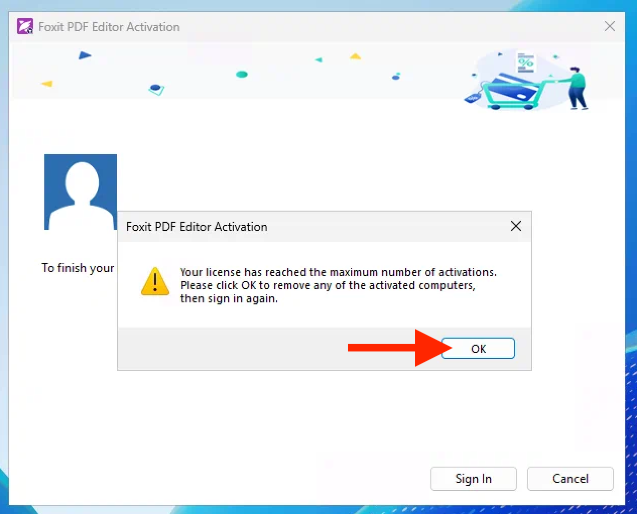 Foxit PDF Editor Activation Error